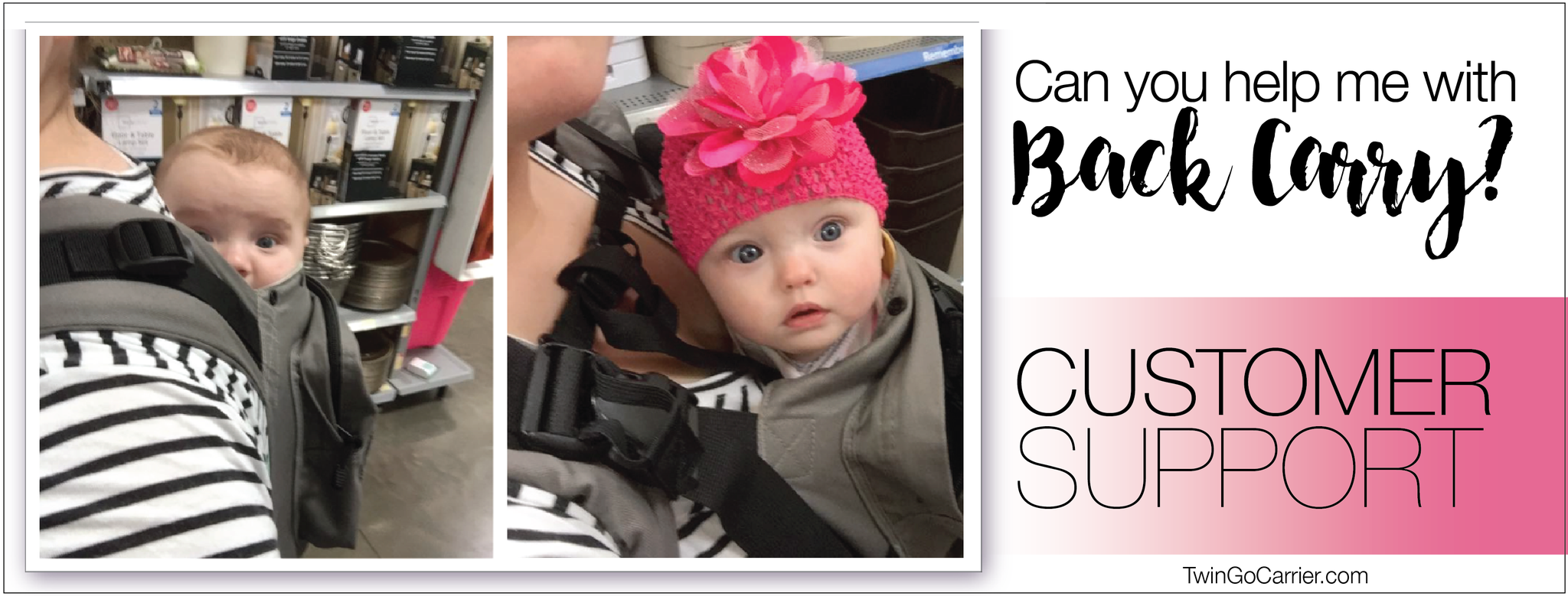 TwinGo Support || How do I get a comfy fit for back baby?