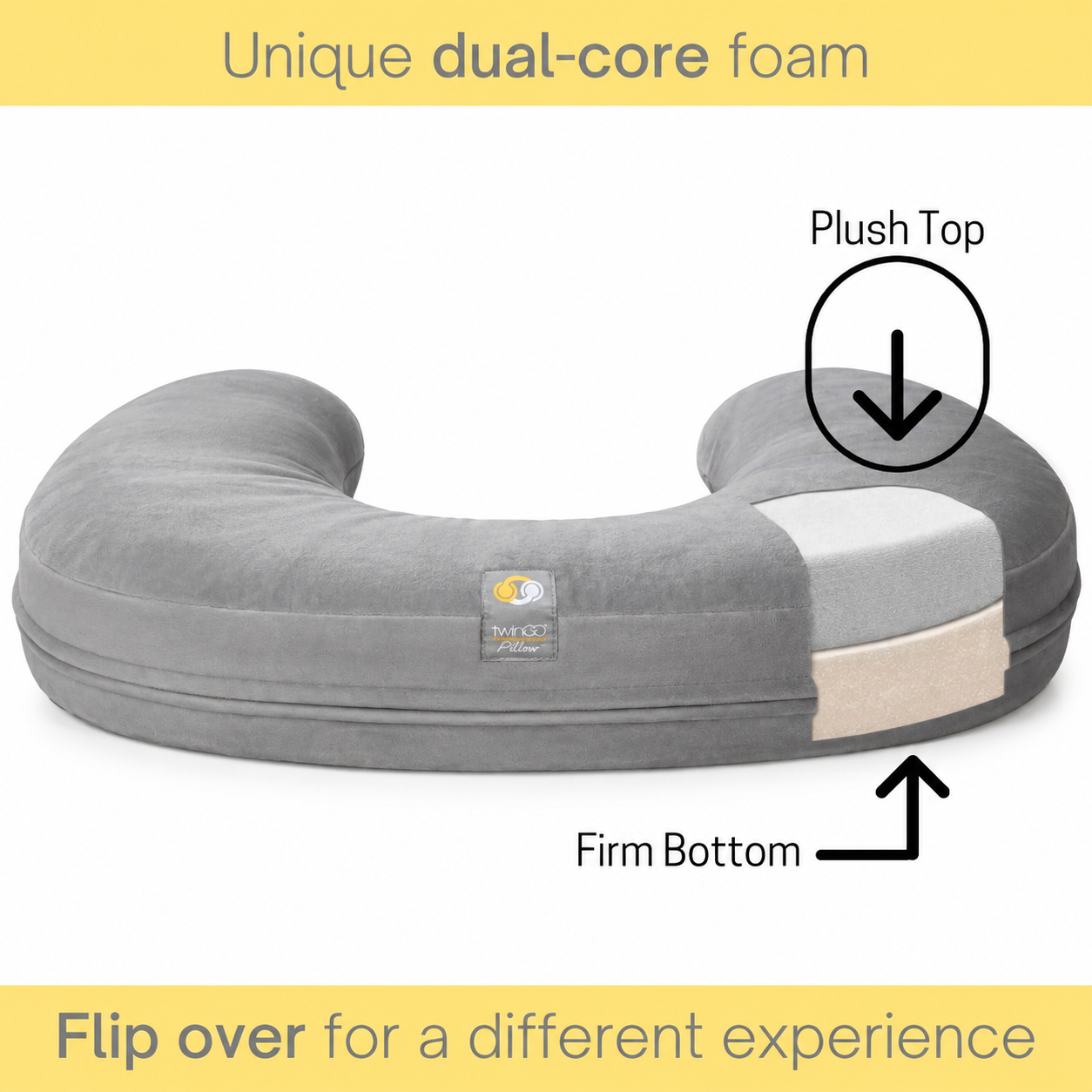 TwinGo Pillow - Grey