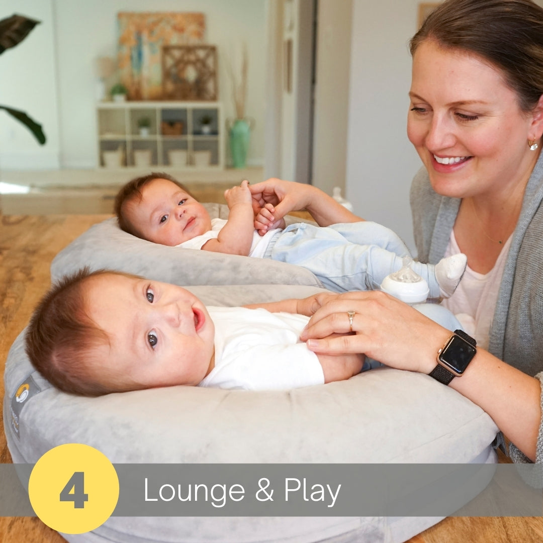 TwinGo Nurse & Lounge Pillow | Breastfeeding pillow for twins